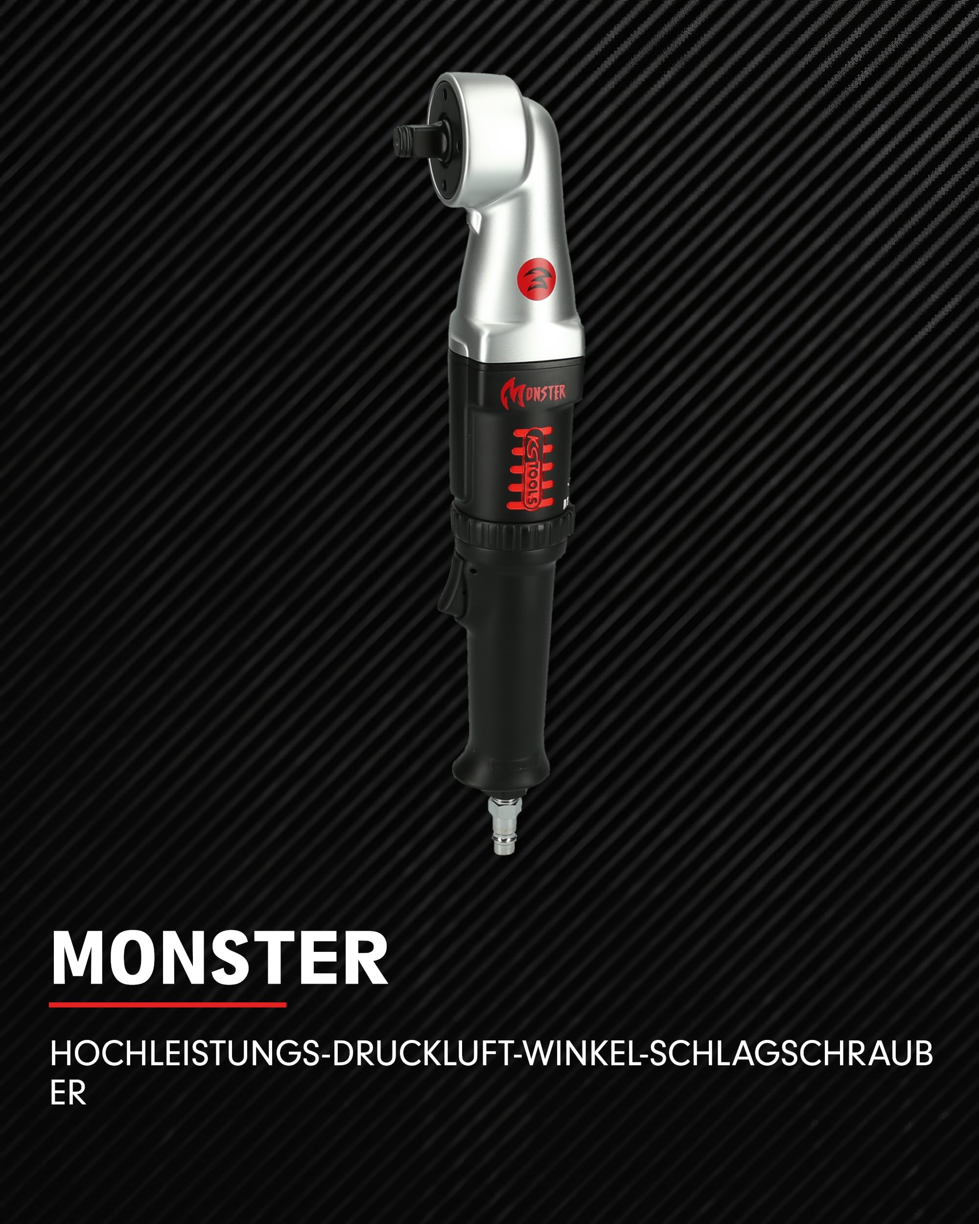 KS Tools 515.1625 1/2" MONSTER Wysoce wydajny pneumatyczny kątowy śrubokręt udarowy, 271 Nm