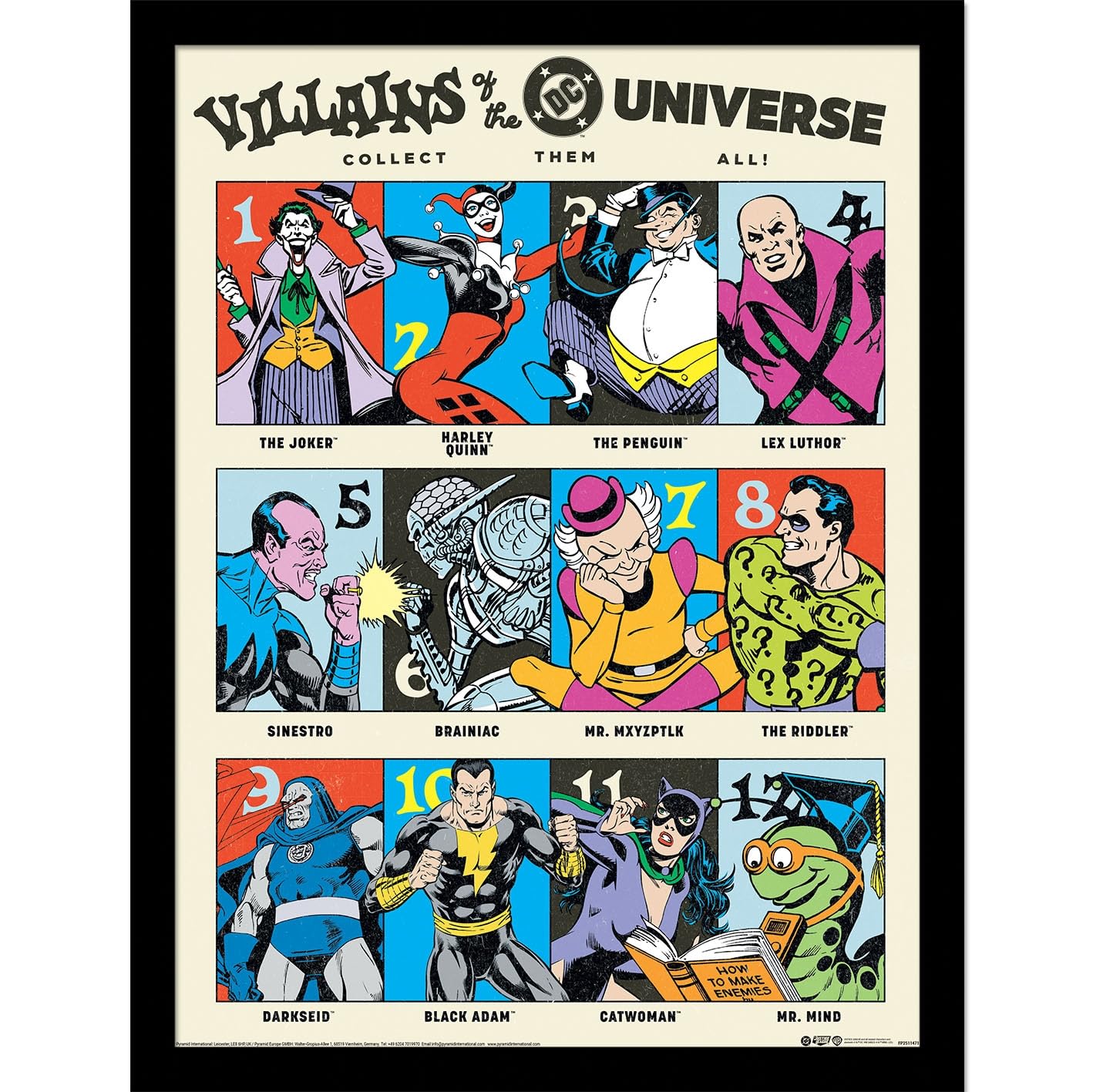 Pyramid International Superman Villains of the Universe Collector Print 40cm x 30cm, Official DC Licensed Wall Art, Premium Comic Artwork for Fans & Collectors