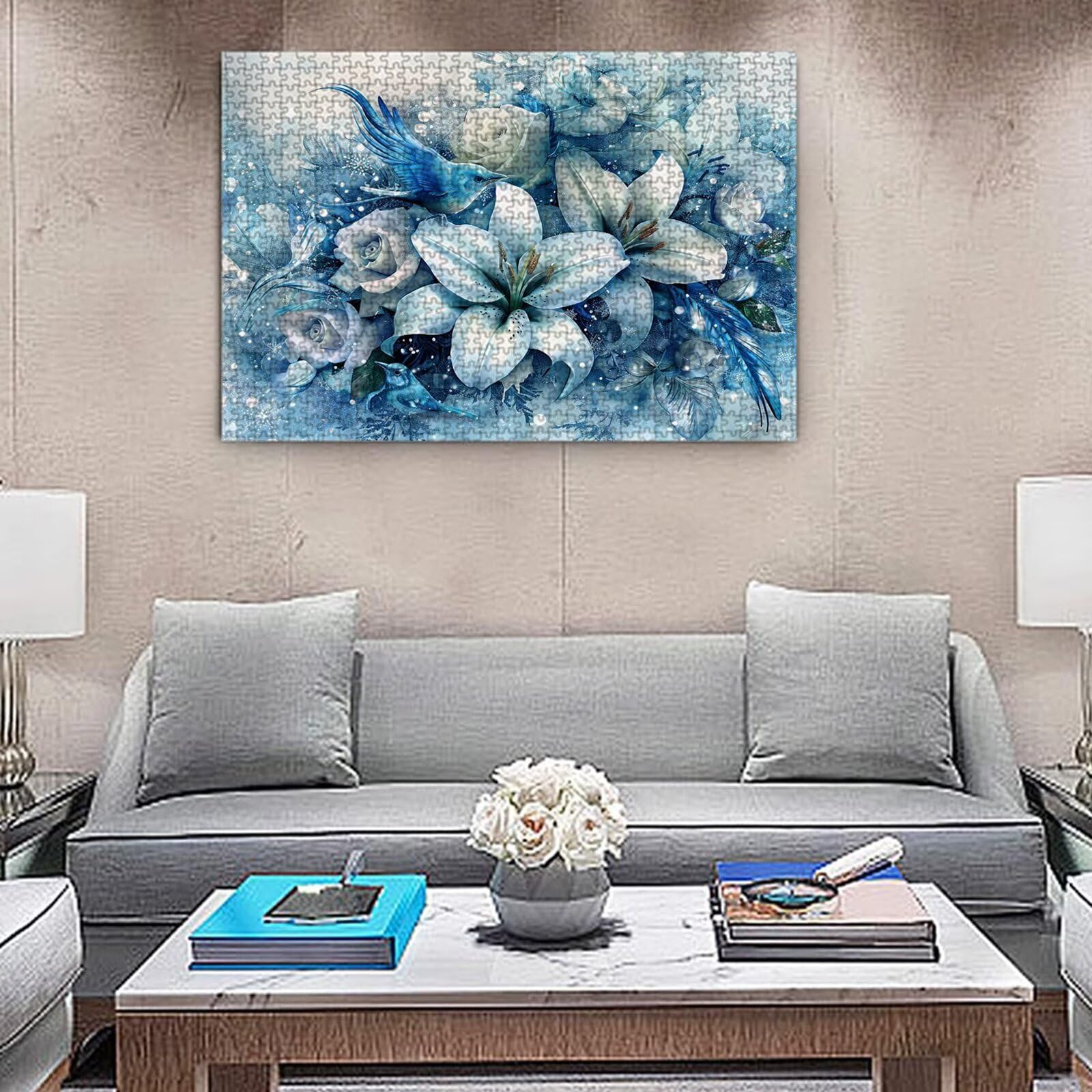 Jigsaw Puzzle, 1000 Pezzi Puzzle Classici, Gigli Puzzle Rilassamento Intelligence, Mpossibile Difficile Puzzles impegnativo per adulti Puzzles per Gioco Familiare, Regalo per Amore Amico Uccello K0F82