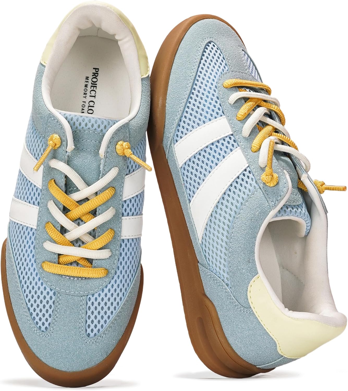 Project Cloud 100% Genuine Leather Casual Sneakers for Women - Memory Foam Insoles - Womens Shoes & Lightweight Women's Fashion Sneakers - Slip On Shoes for Women Footwear (Verdy)