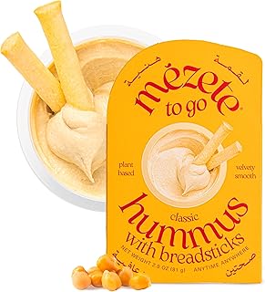 25 Lunch Ideas for Field Trips That Travel Well and Stay Fresh 9 Mezete Hummus Snack Pack with Breadsticks | Traditional Classic Hummus |...