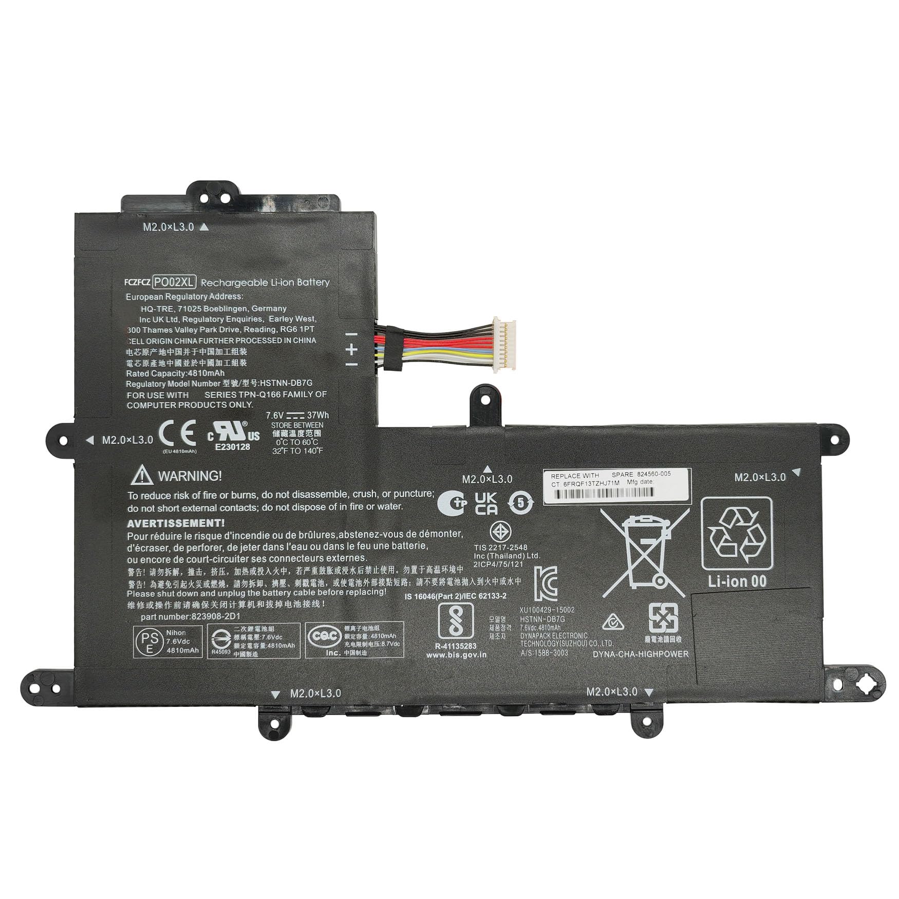 Amazon.com: FCZFCZ PO02XL Battery 37Wh Replacement for HP Stream