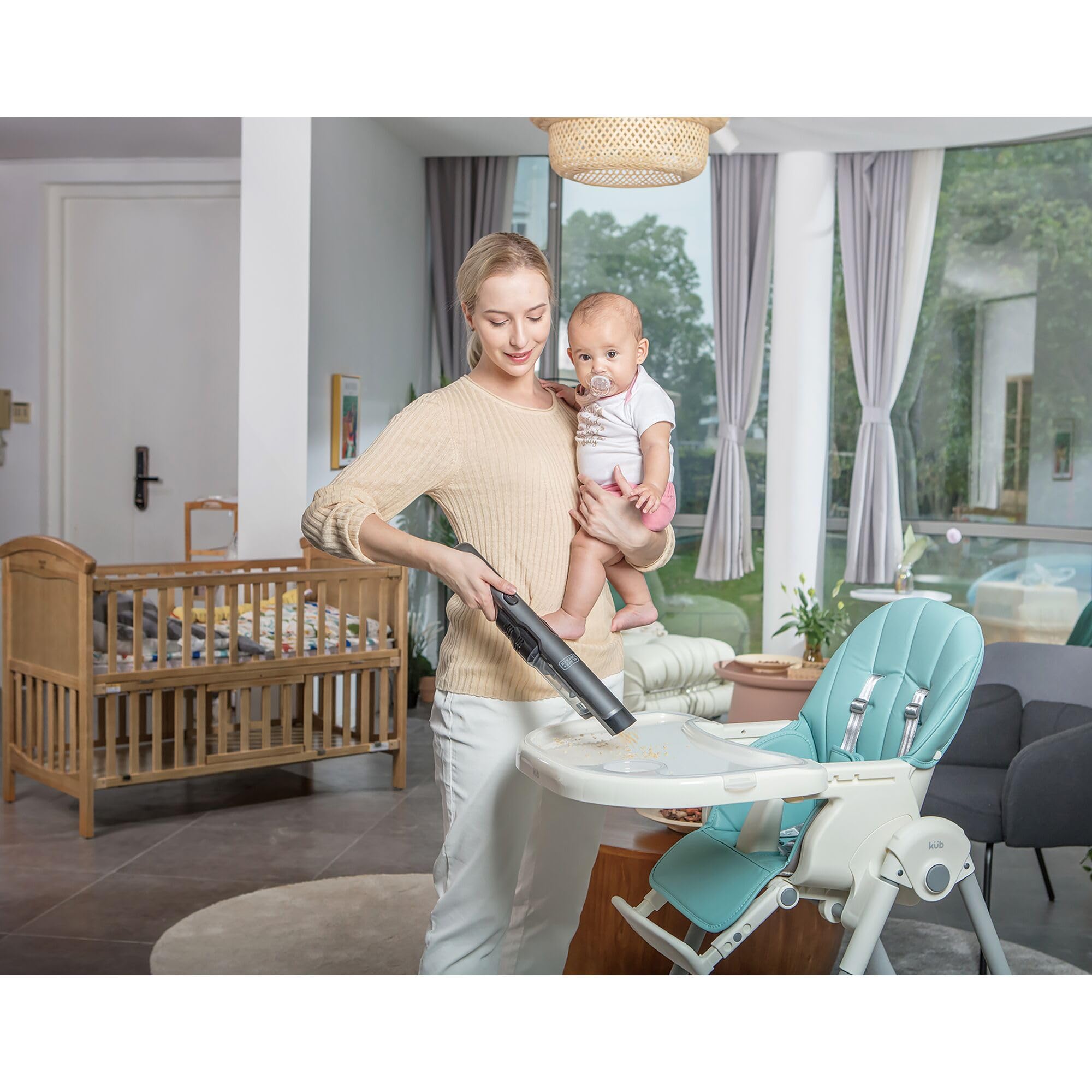 BLACK+DECKER Aspiradora de Mano sin escobillas de 12 V, DVC320B21-GB