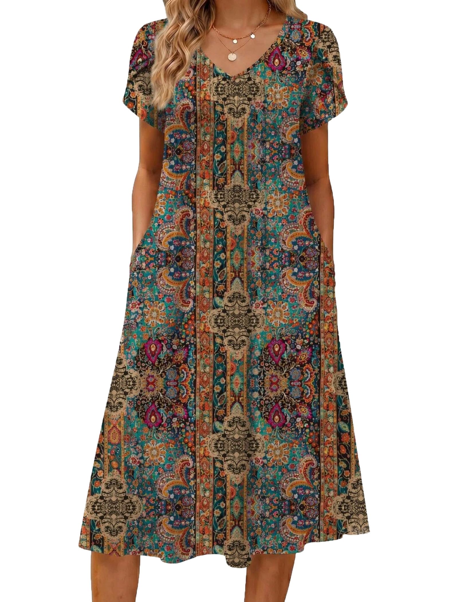 Zeagoo Women's A-Line Midi Dress