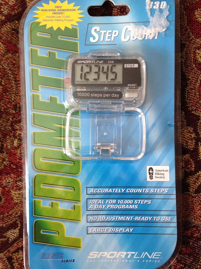 Sportline Walking Advantage 330 Step Count Pedometer with Large Electronic Display and Waist