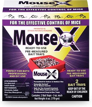 MouseX Ready-to-Use Pre-Measured 3 oz. Bait Trays, 2-Pack EcoClear Products 620107