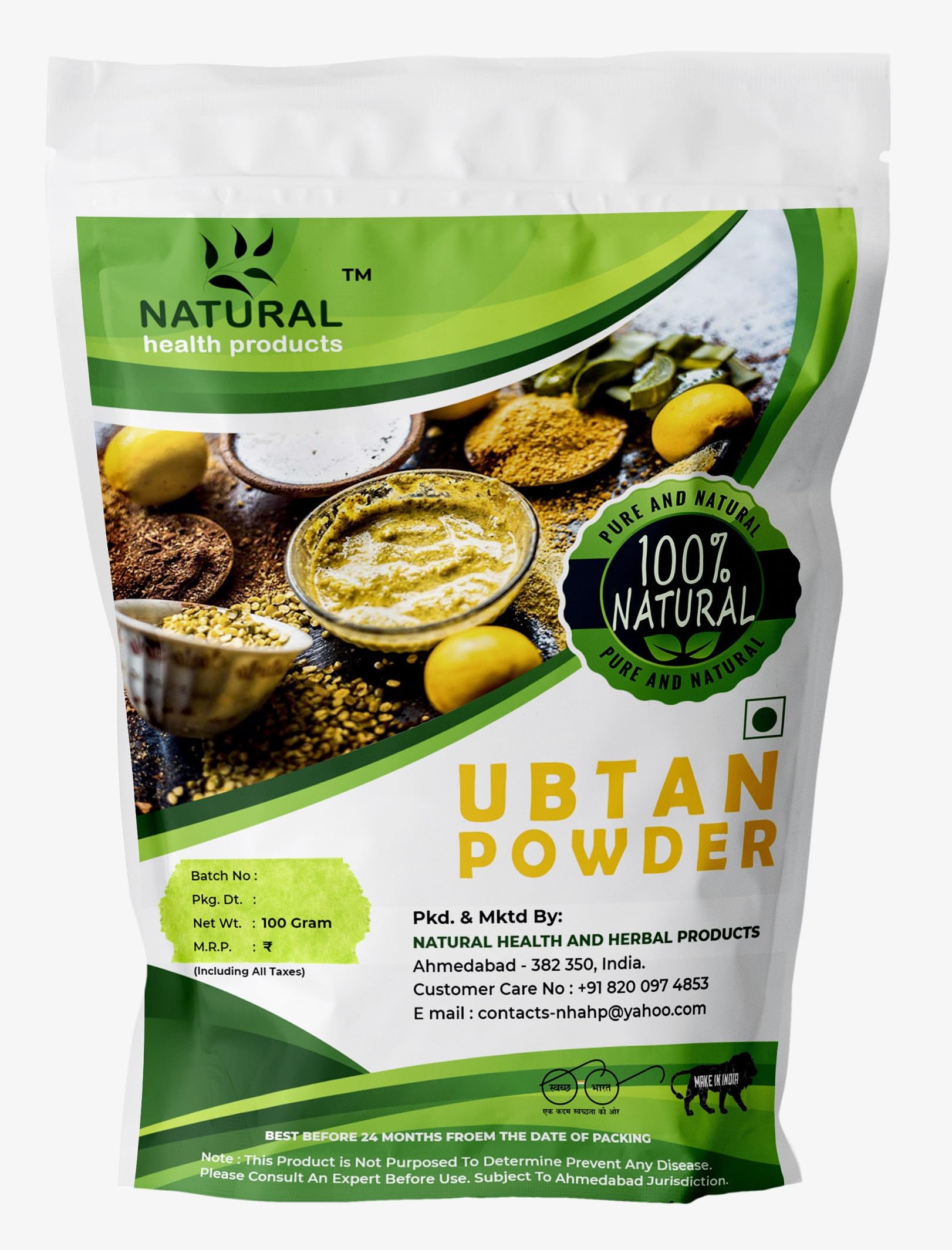 Natural health products Face Pack Powder | Ubtan Powder | Sunnipindi Bath | Body Scrub For Skin Care | Face Mask | Skin Brightening | Skin Whitening | Bridal 100g-image-42