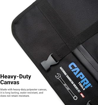Capri Tools Wrench Roll Up Pouch Standard Pockets