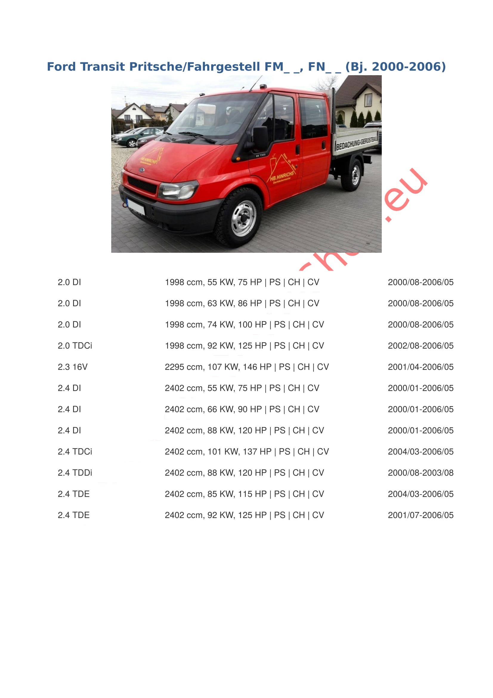 ATTELAGE avec faisceau 7 broches | Ford Transit de 2000-05/2014 Pick-up / crochet «col de cygne» démontable avec outils