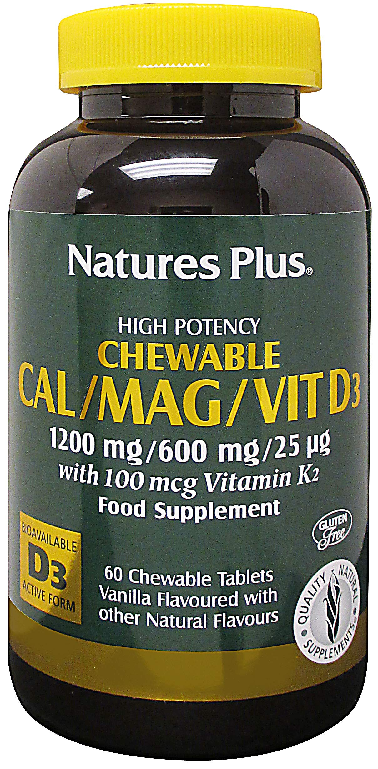 Buy NaturesPlus Chewable Cal/Mag/VIT D3 with Vitamin K2 60 Chewable