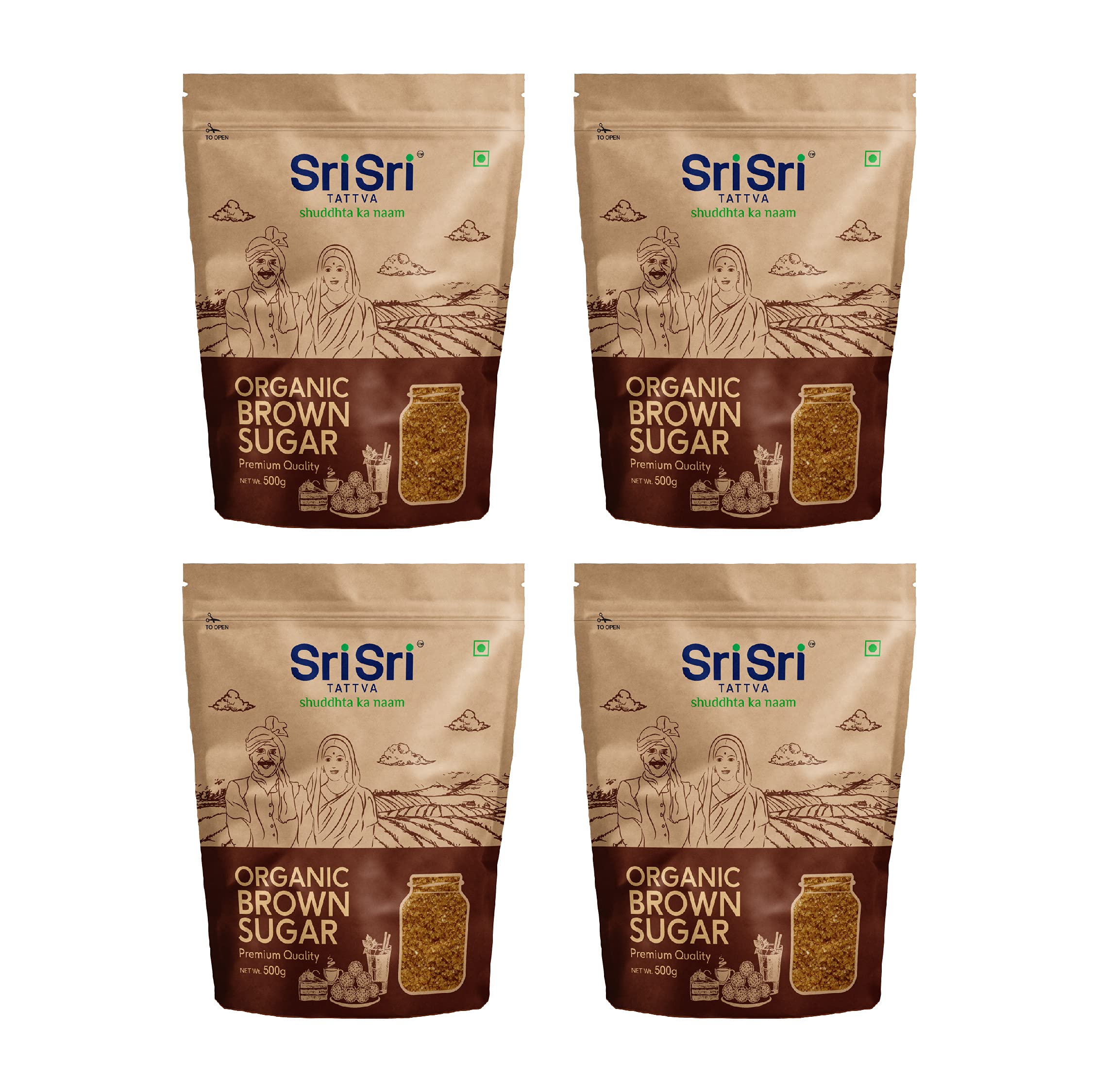 Sri Sri TATTVA shuddhta ka naam Organic Brown Sugar - 500g (Pack of 4) - Natural & Refined Cane Sugar - Prime Quality - Rich in Minerals (B09FHQTTL1) Amazon Price History, Amazon Price Tracker