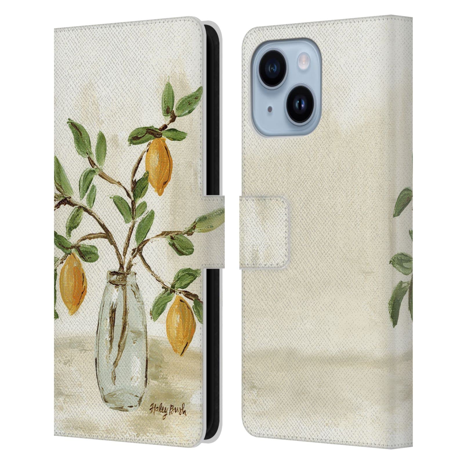 Étui cuir iPhone 14 Plus Haley Bush range-cartes anti-rayures écran