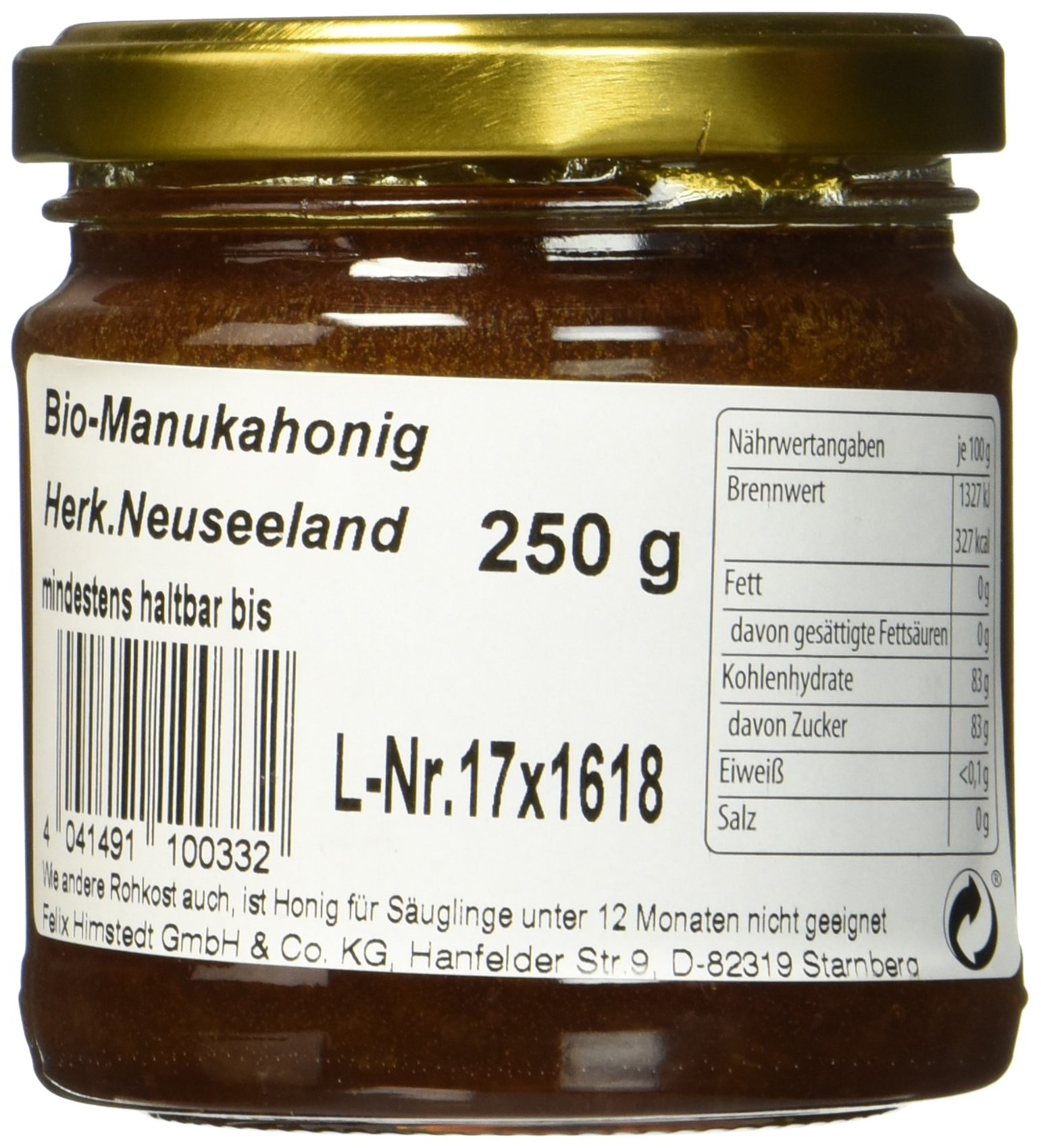 Himstedt Manukahonig T.A. 15+, 1er Pack (1 x 250 g)