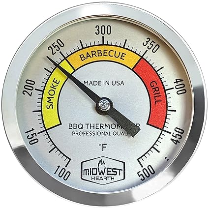 Midwest Hearth BBQ Smoker Thermometer for Barbecue Grill, Pit, Barrel 3