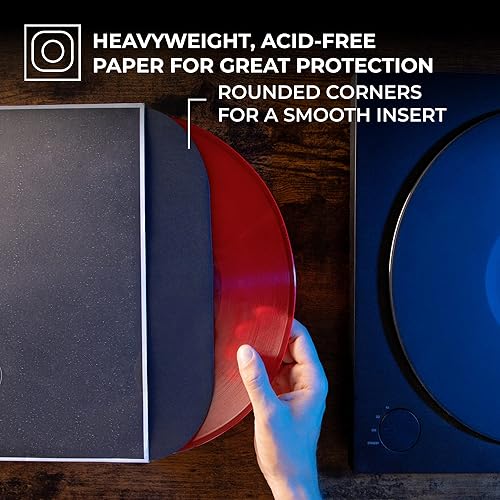 Miniatura 2 de BIG FUDGE Black Special Edition  Fundas interiores de disco de vinilo 25x  Hechas de papel pesado y sin ácidos  Cubiertas de álbum con esquinas