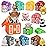 Learning Toy for Toddlers 1 2 3+ Years Old, 20 PCS Farm Animal Barn playset & Finger Puppets, Montessori toys for Kids,10 Animals & 10 Barns for Babies Boys Girls Easter Christmas Birthday Gift