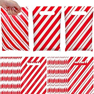 Sanwuta 48 Pcs Christmas Gifts Bags Bulk Large Tote Treat Cloths - View #2
