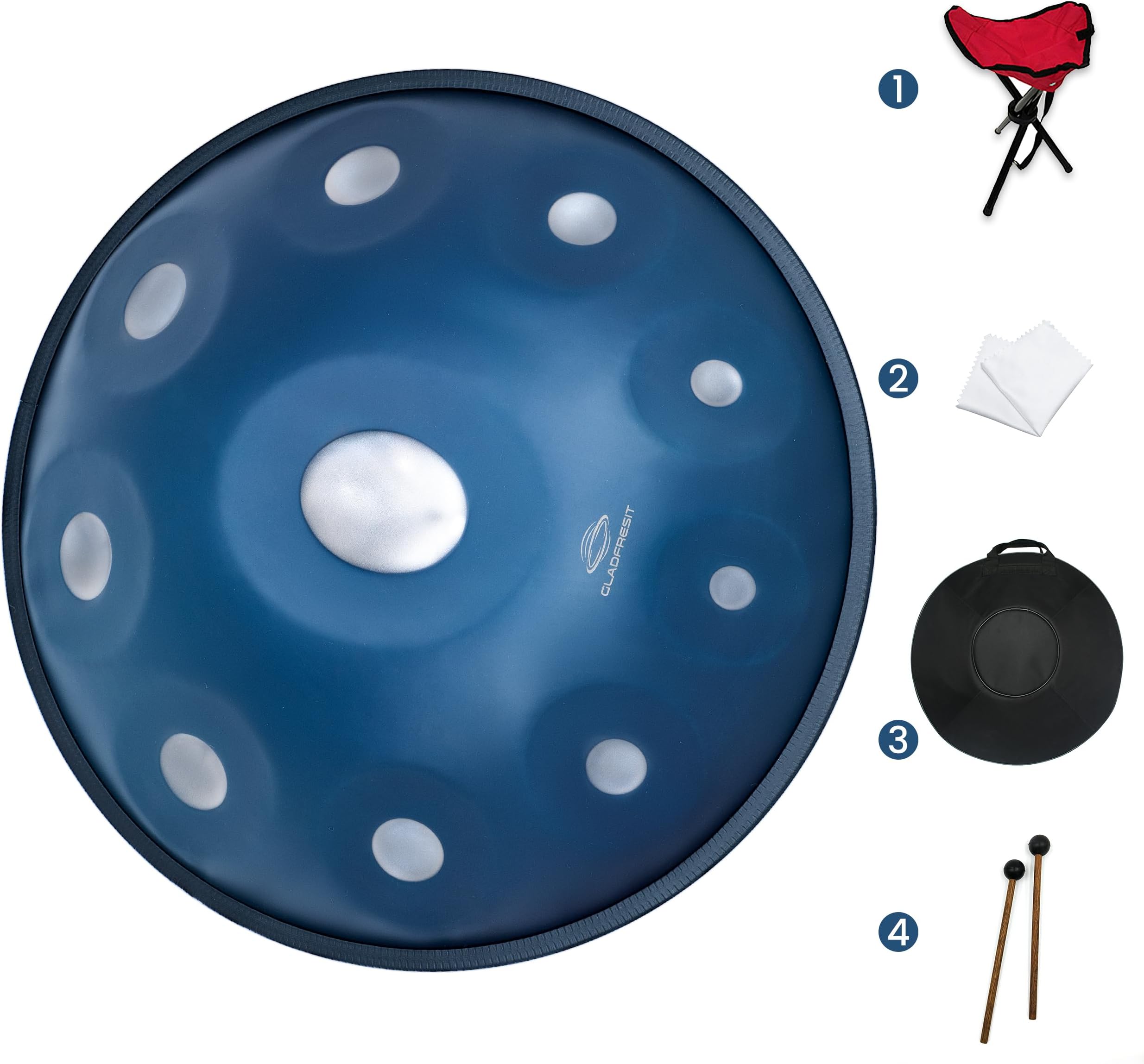 Handpan drum in D Minor 10 Notes 22 inches Steel Hand Drum,Handpan drum instrument