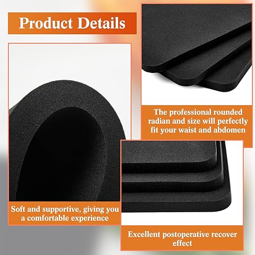 Miniatura 4 de Frienda 3 piezas de espuma Lipo post-cirugía de 8 x 10 x 0.5 pulgadas, tableros de espuma firme para recuperación de liposucción, almohadilla de