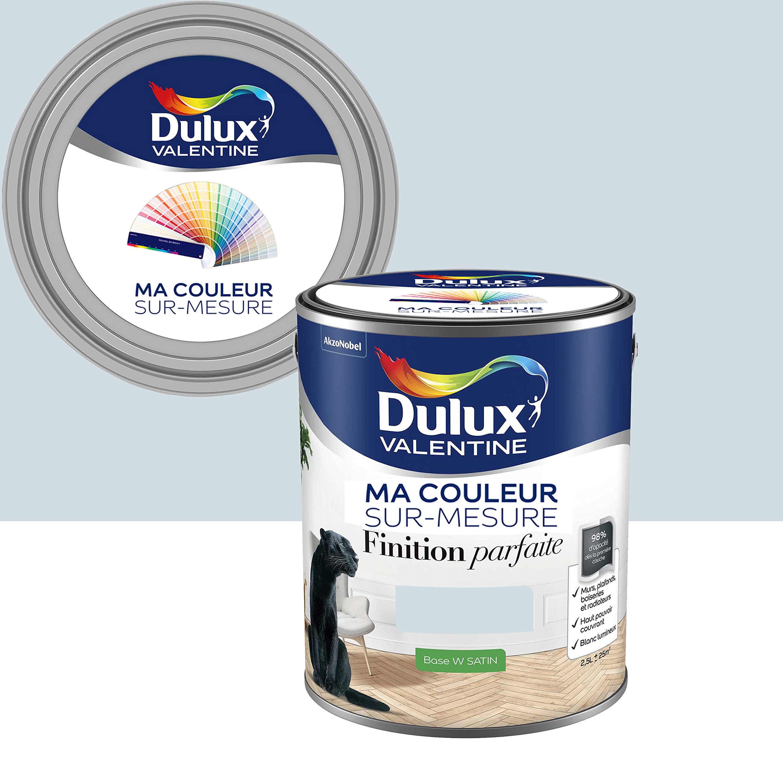 Peinture Intérieure Sur-mesure Dulux Valentine - Satin Bleu Céleste 2,5 L