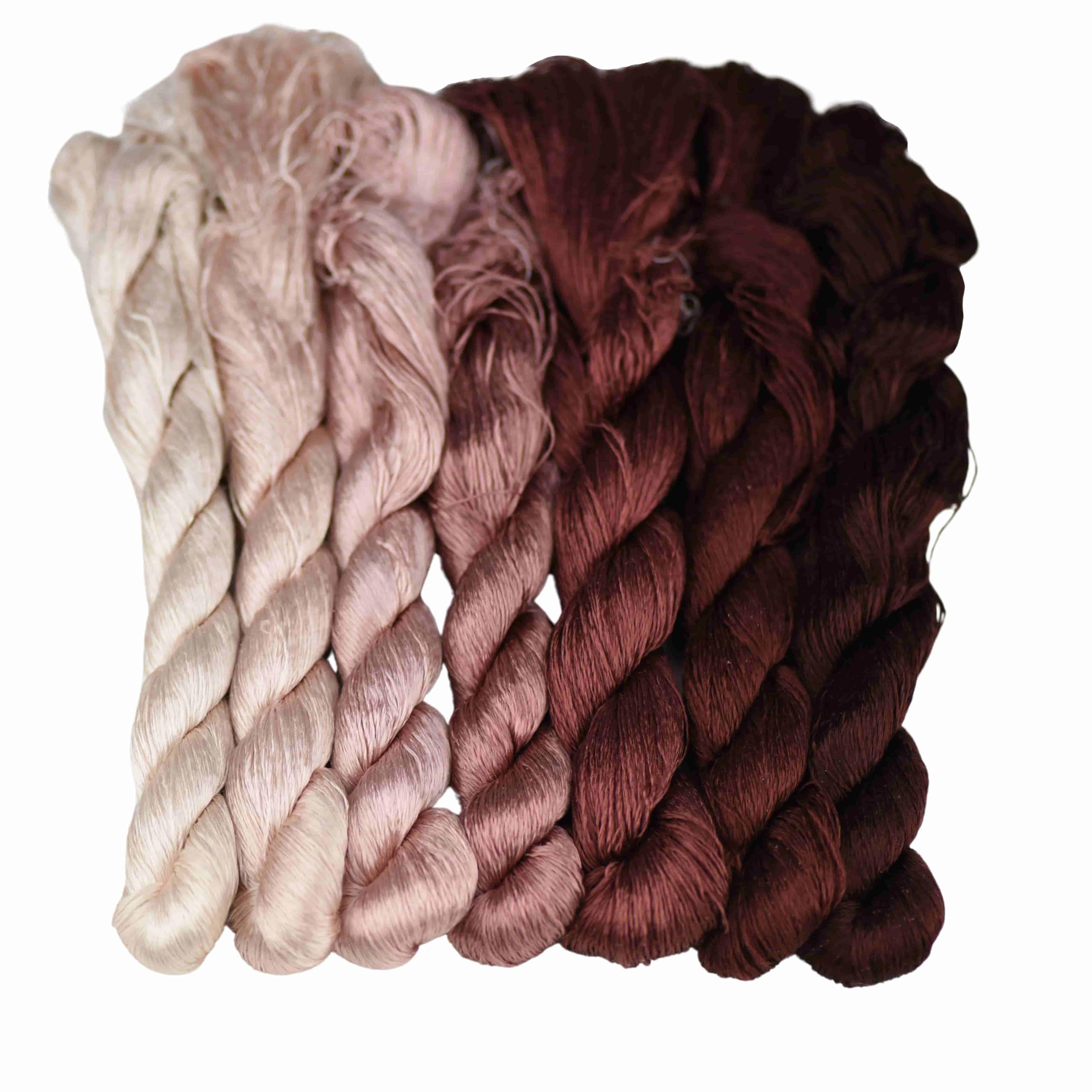 MINGGUXIUYI Natural 100% Silk Thread Handmade Embroidery Thread Floss (55), 840 yards