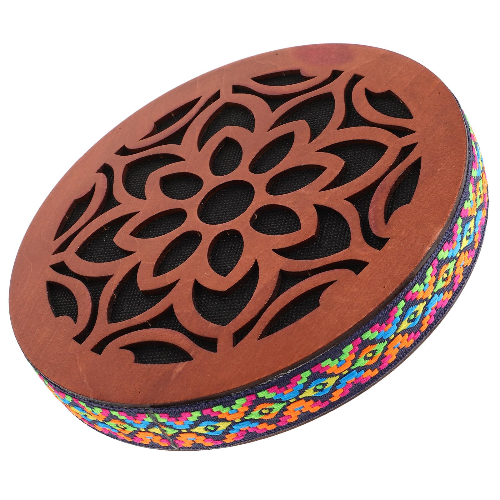 Mobestech Tambour Océanique en Bois pour Thérapie Sonore et Relaxation Compact Instrument Musical Ethnique Portable pour Performances Solo et Détente