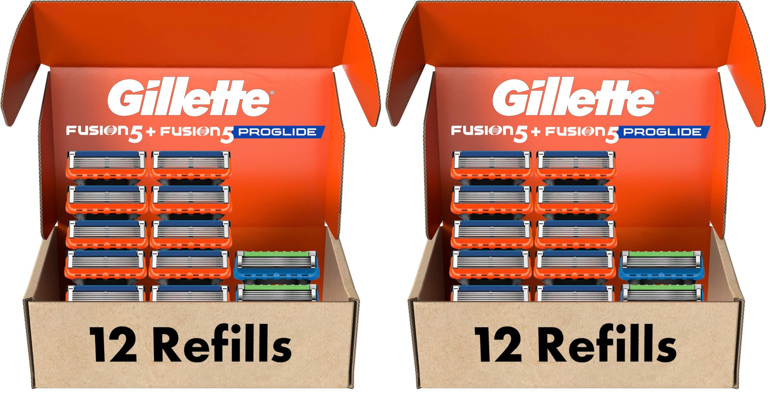 Gillette Fusion5 Mens Razor Blade Refills 10 Count Fusion5 ProGlide Razor Blade Refills-2 Count Pack of 2