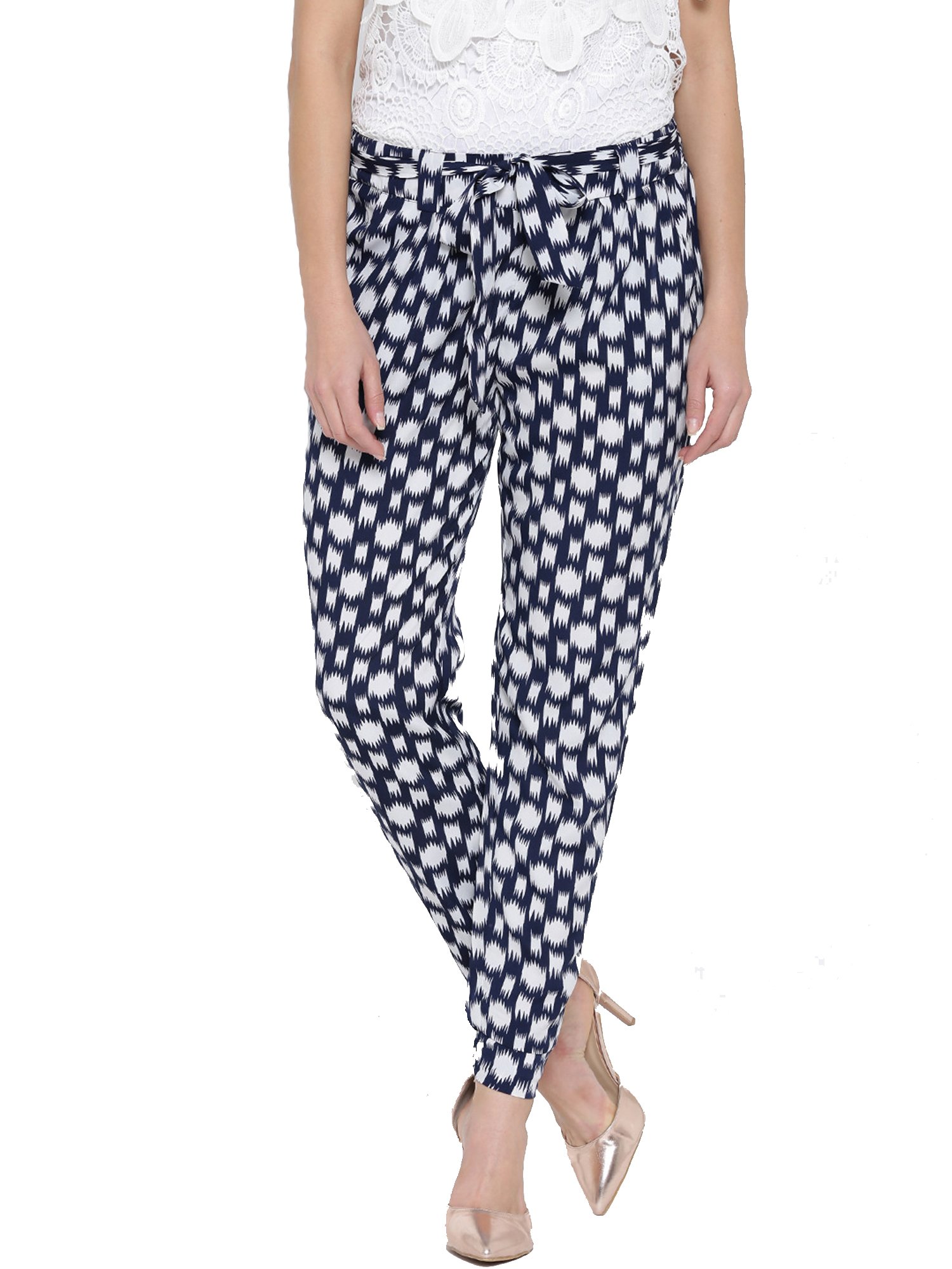 SERA Women's Pleat-Front Sports Trousers (LA2319_Navy_Medium)