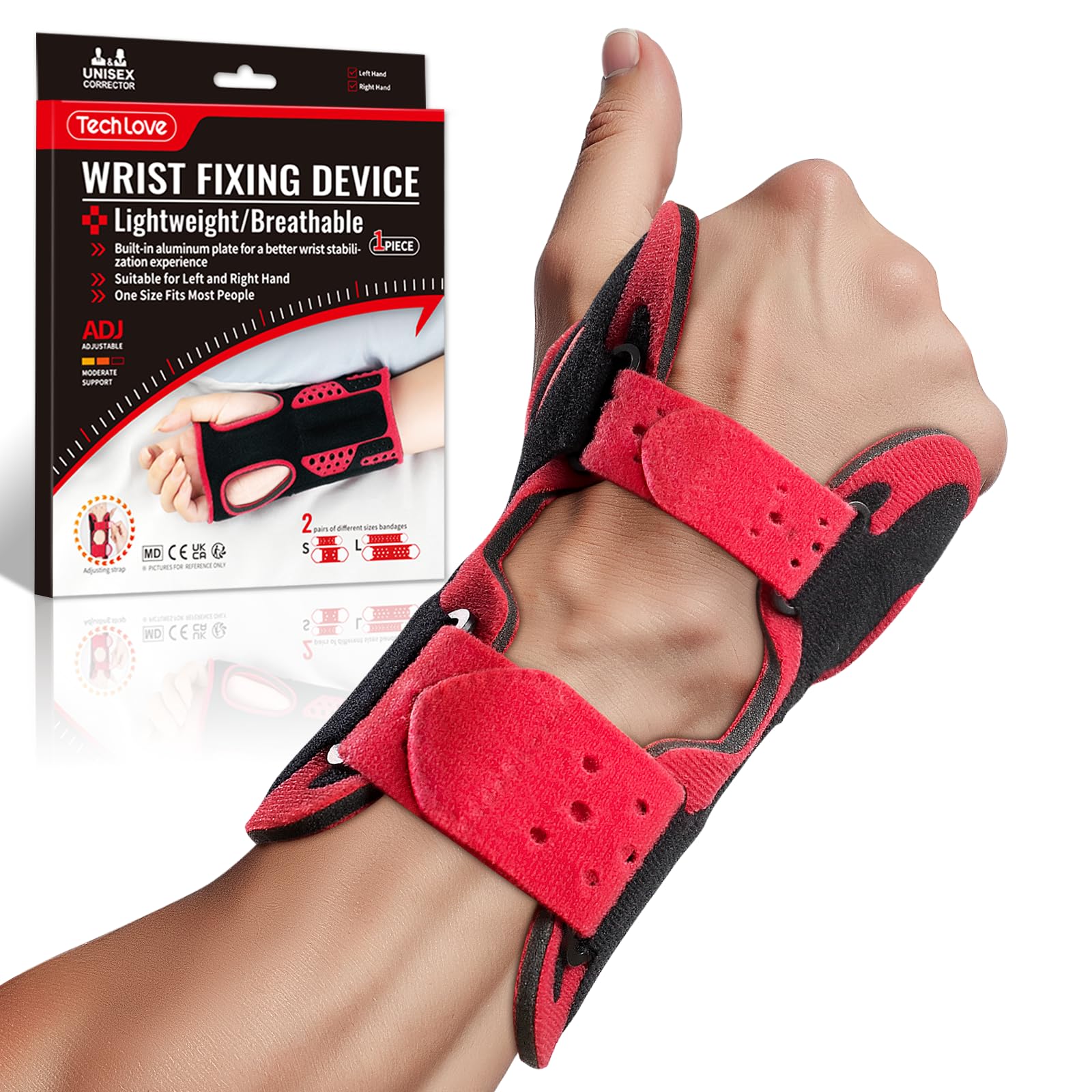 Amazon.com: Tech Love Carpal Tunnel Wrist Brace, 3 Adjustable