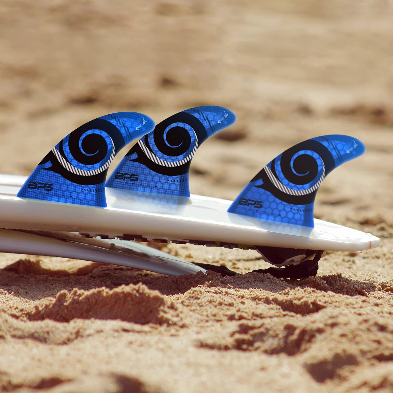 Buy BPS TriFin Set Surfboard Fins Thruster FCS Style (3 Fins), Stealth