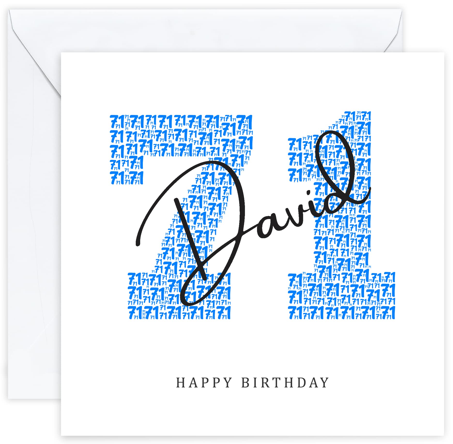 Personalised 71st Birthday Card - Seventy First Birthday Card for Seventy One 71 Year Old Men Dad Husband Grandad Father Uncle Brother Him (Age 71) โ image 1