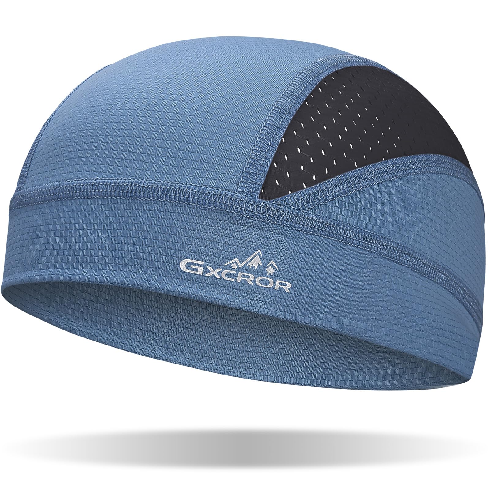 GXCROR Fahrrad Cap, Kühlende Skull Cycling Cap - Atmungsaktive Mesh, UV Sonnenschutz, Unter Helm Tragbar für Männer & Frauen