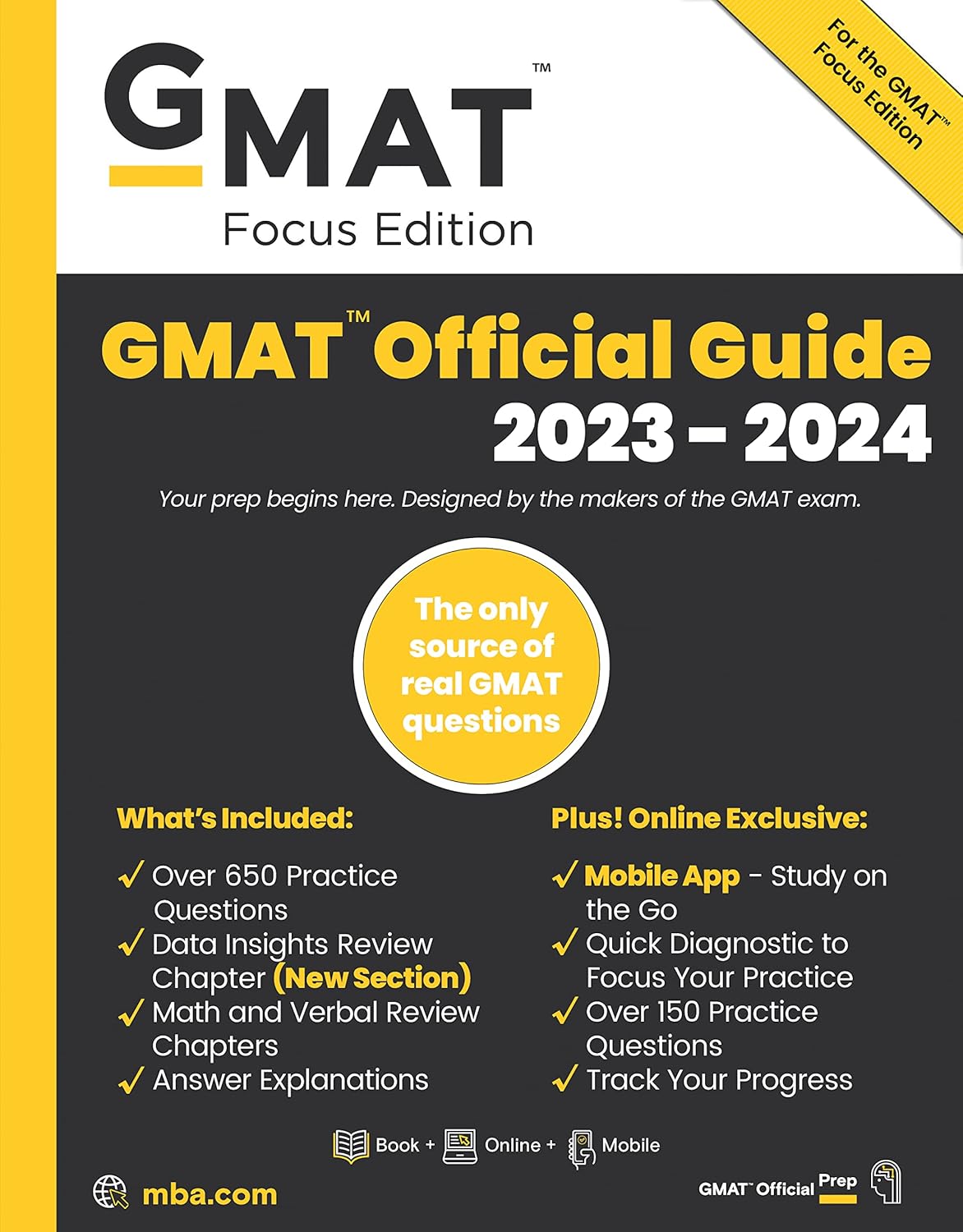 GMAT Official Guide 2023-2024, Focus Edition: Includes Book + Online ...