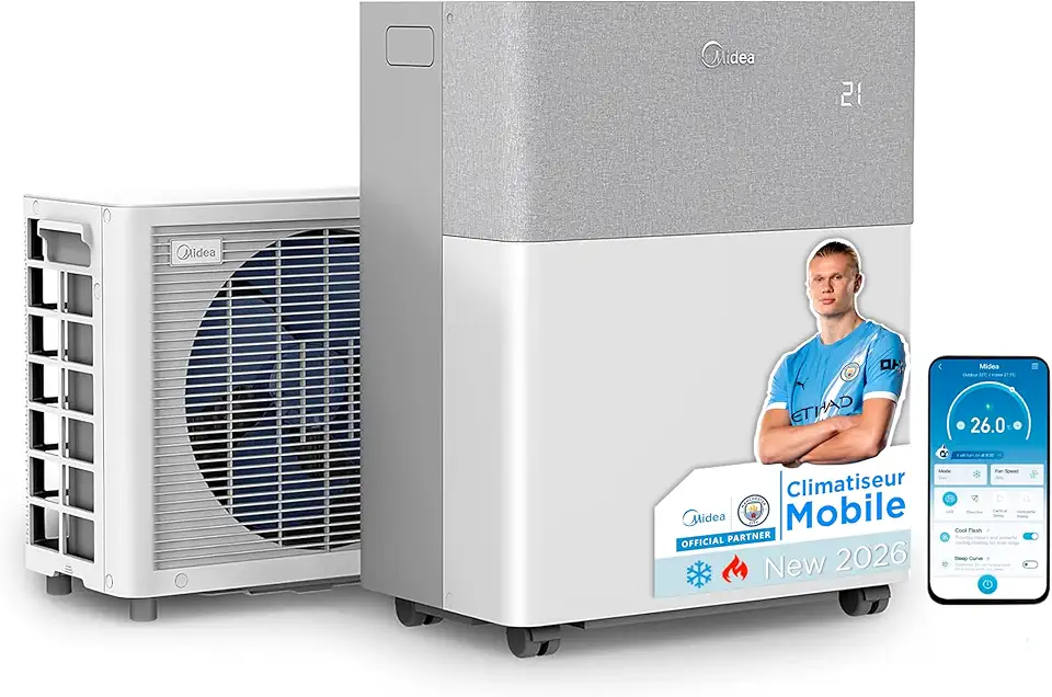 MIDEA Climatiseur PortaSplit Mobile Silencieux 4-in-1| 12000 BTU | Chauffage et Climatisat
