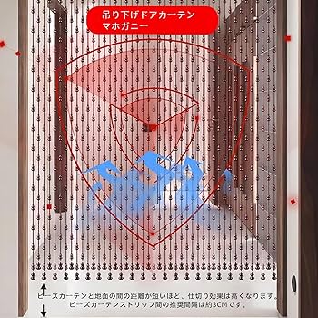 Amazon｜Coeokss 玄関 のれん 木製ビーズのれんカーテン ひょうたん型