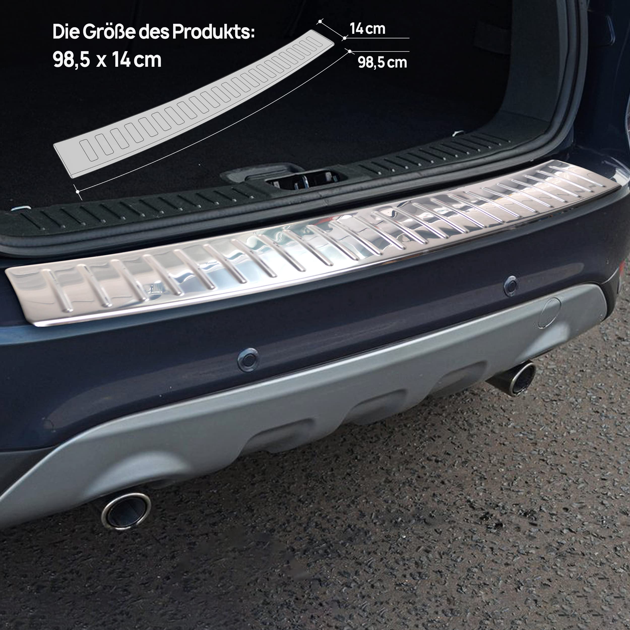 Premium Chrome Bumper Sill Protector Trim Cover To Fit Fiat 500 (2007