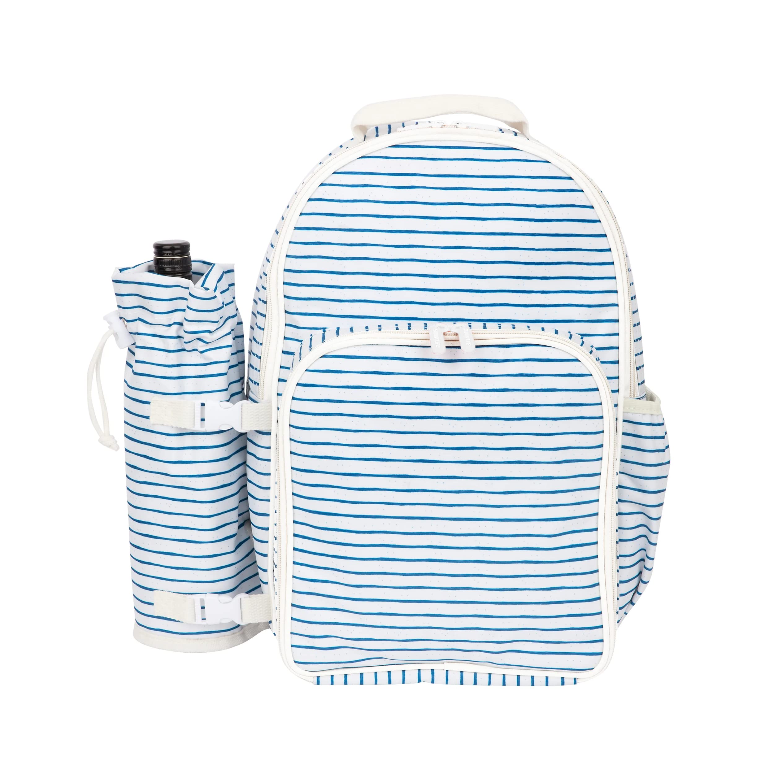 Sunnylife Unisex_Adult Mochila Nevera Rayas Azules Backpack Cool Stripe, White/Blue, Medida: 27x21x40 cm