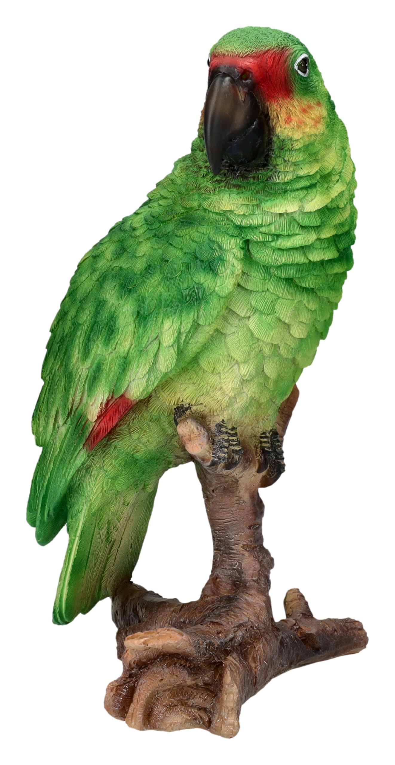 Figuren Shop GmbH Gartenfigur Grüner Papagei – lebensechte Papagei Dekofigur von HotAnt, exotische Tierfigur 22,5 cm
