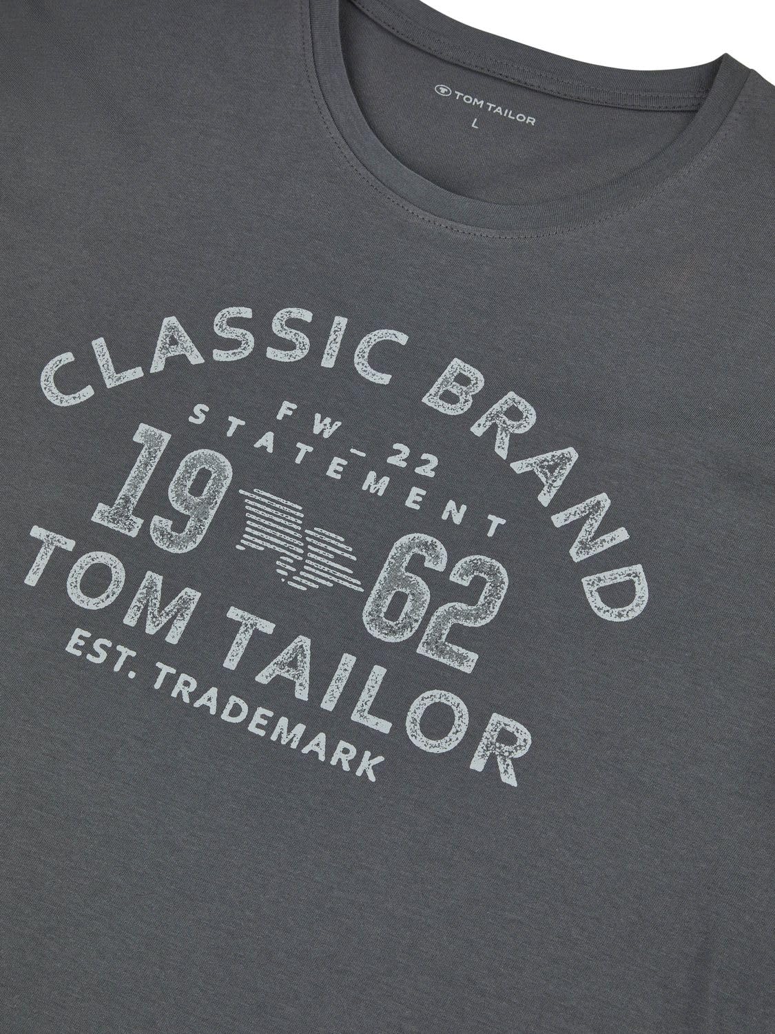 TOM TAILOR Maglietta da Uomo, a Maniche Corte, con Scollo Rotondo, vestibilità Normale, 100% Cotone, Nero, Bianco, Verde, Rosso, Blu, Grigio