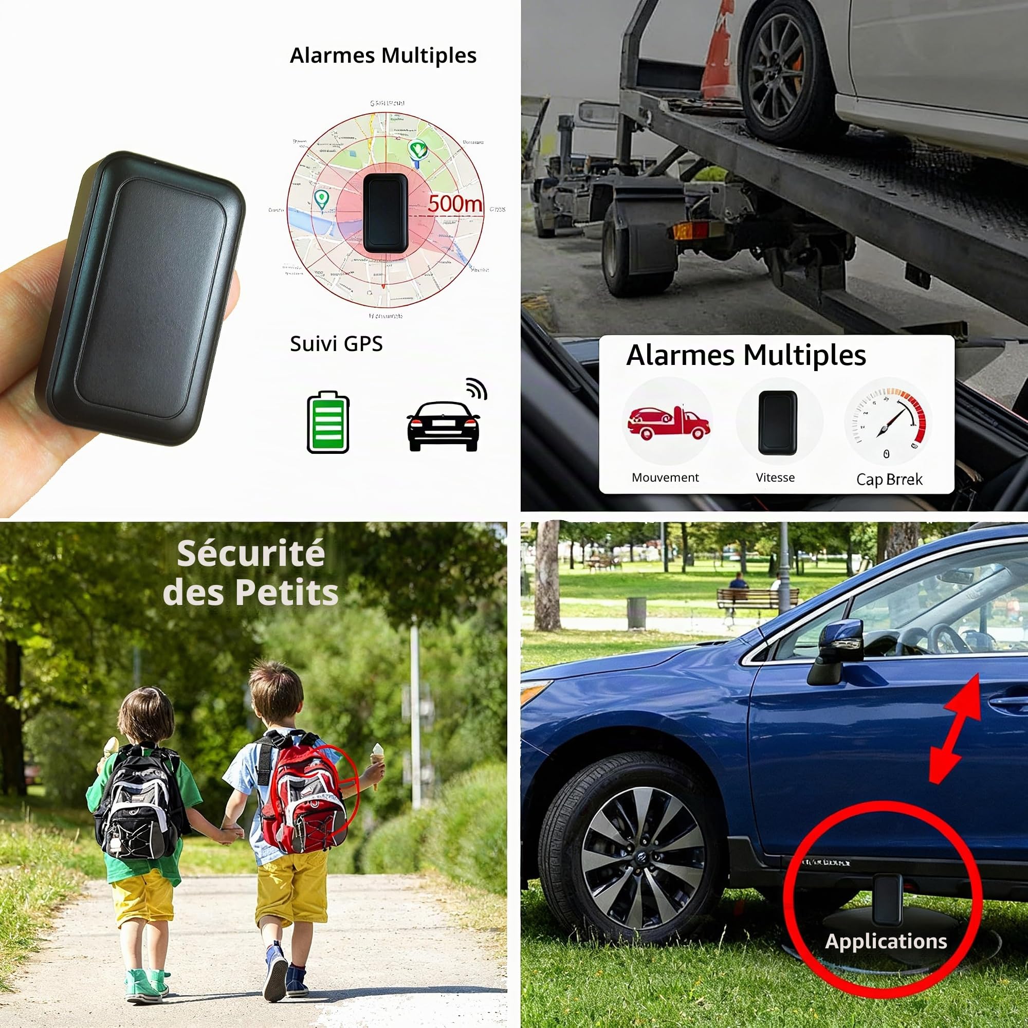 Localisateur GPS 2G avec microphone ambiant et écoute à distance – Dispositif de sécurité GSM avec appel automatique sur détection vocale, suivi en temps réel, enregistrement audio sur Micro SD