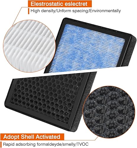 Miniatura 10 de Filtro de aire de cabina para CF10374 (CP374), filtro de repuesto HEPA con carbón activado para Toyota Tacoma 2005-2023, Dodge Dart 2013-2016,