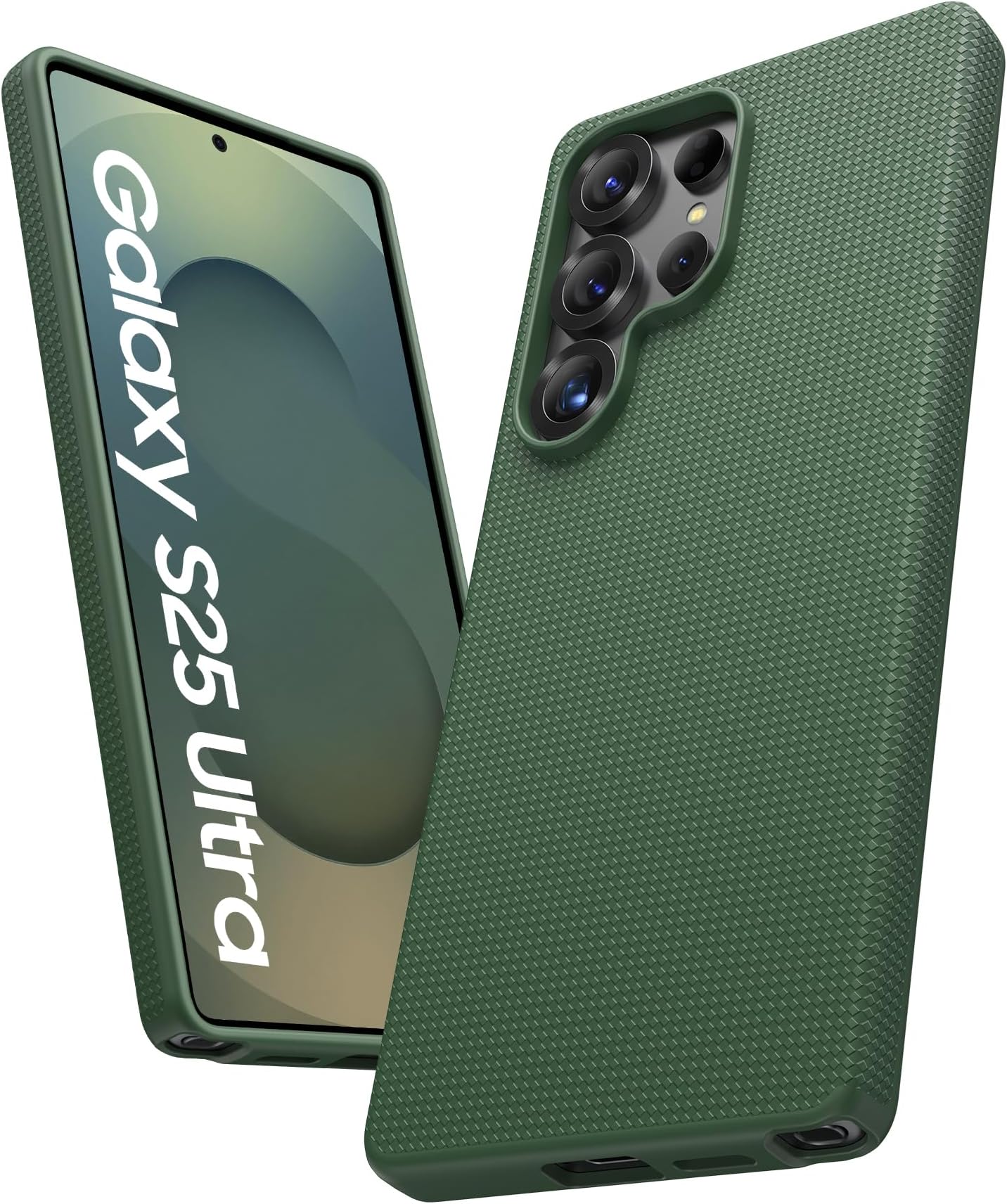 SIXBOXfor Samsung Galaxy S25 Ultra Case Thin, Military Grade Drop Protection, Anti-Fingerprint & Slip Texture, Soft Silicone Hard Shockproof Protective Phone Case for Galaxy S25 Ultra 6.9", Green
