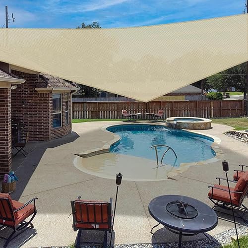 Miniatura 6 de Windscreen4less - Sombra para el sol rectangular para toldo con grado comercial (garantía de 3 años) personalizado, Beige