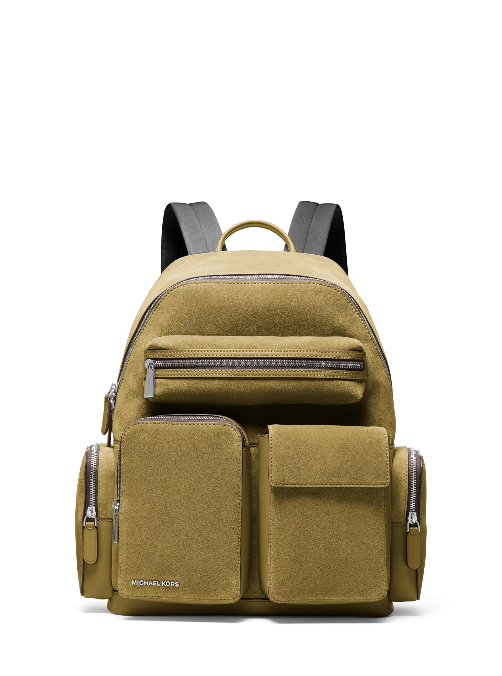 Michael Kors Hudson Cargo Backpack, Nickel-Tone Hardware/Pistachio