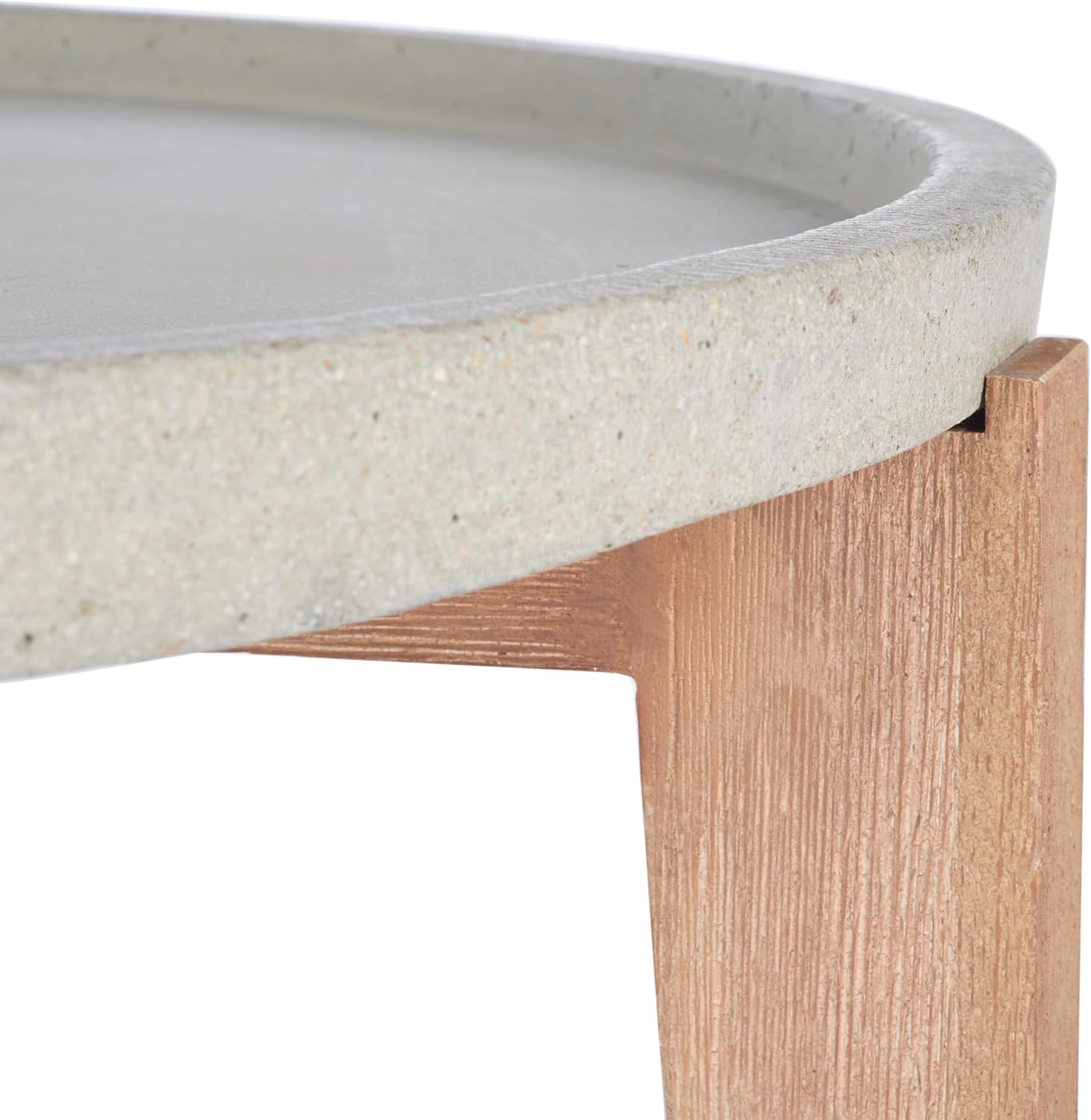 SAFAVIEH Outdoor Collection Valton Natural/Light Grey Side Table PAT1511B