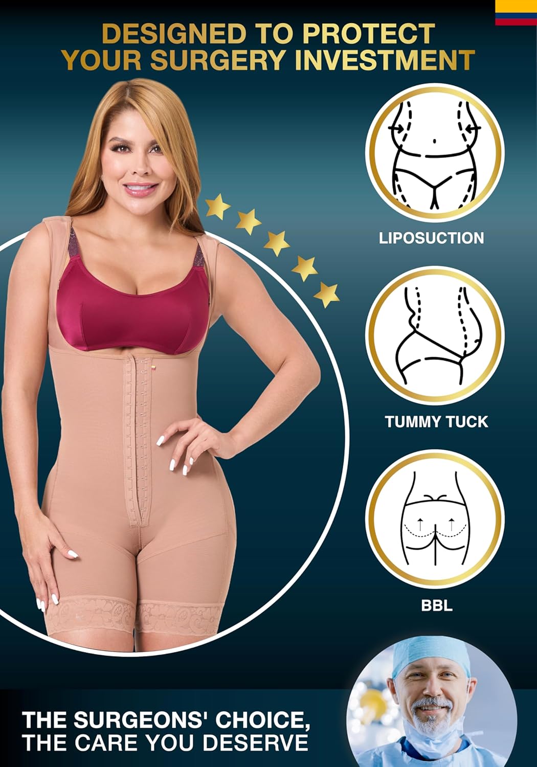 Sonryse Tummy Tuck Compression Garment for Women Fajas Colombianas Reductoras y Moldeadoras Stage 2 Faja - Image 5