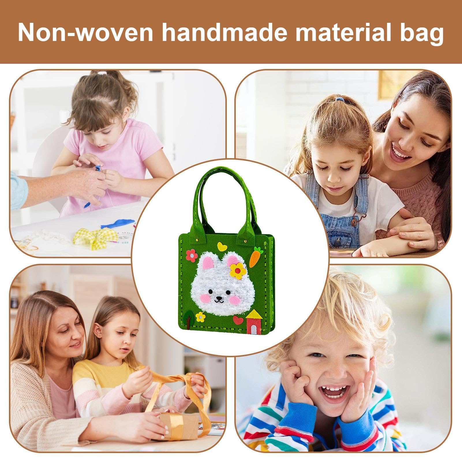 Kit Couture Enfant – Sac Tote En Feutre à Broder, Activité Manuelle Créative, Fournitures Légères Pour École Et Maison