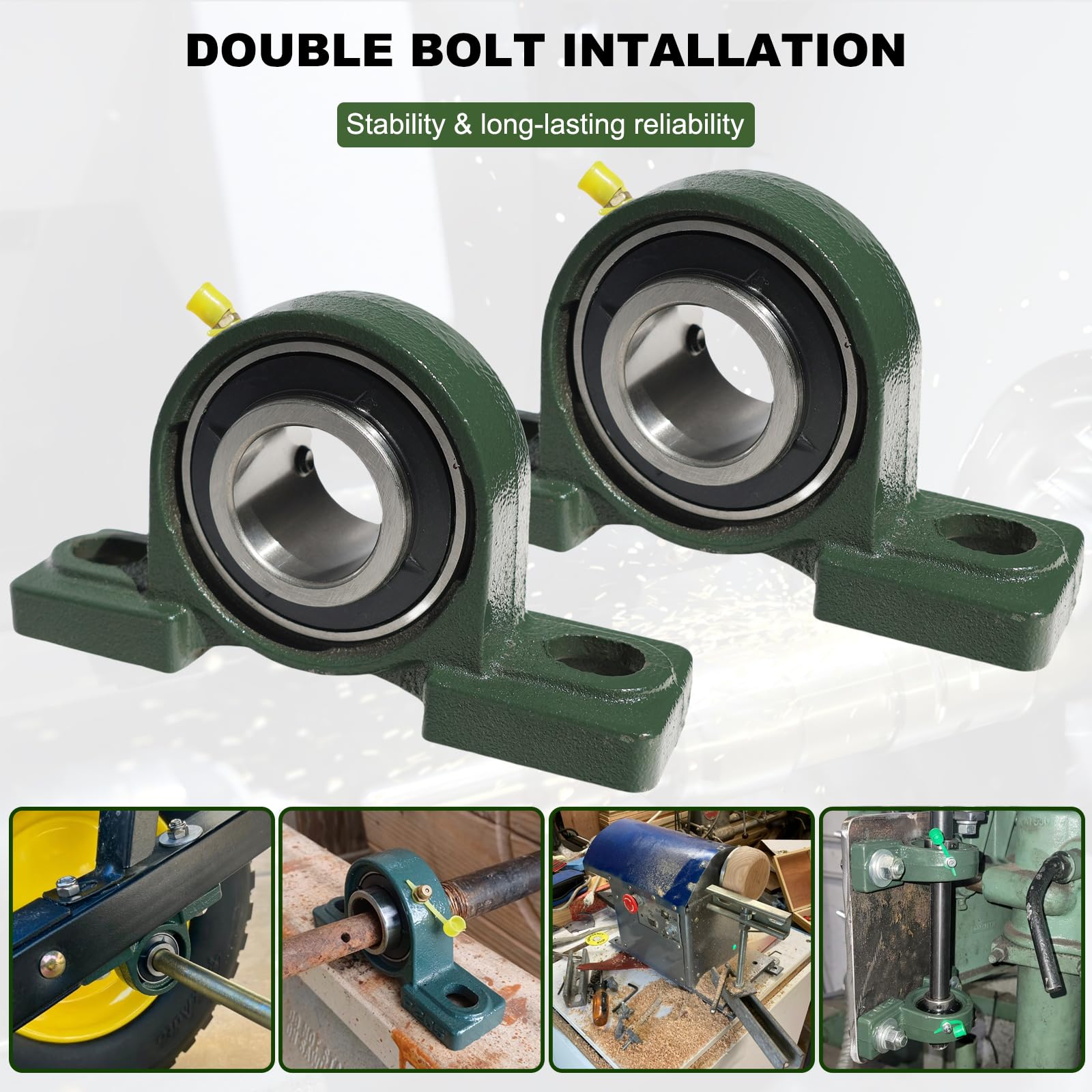 PGN UCP208-24 Pillow Block Bearing - Pack Of 2 Mounted Pillow Block