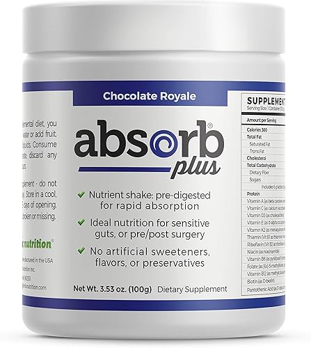 Absorb Plus Proteína aislada suplemento dietético para mejorar la salud intestinal, apoyo nutricional adicional, todos los ingredientes naturales,