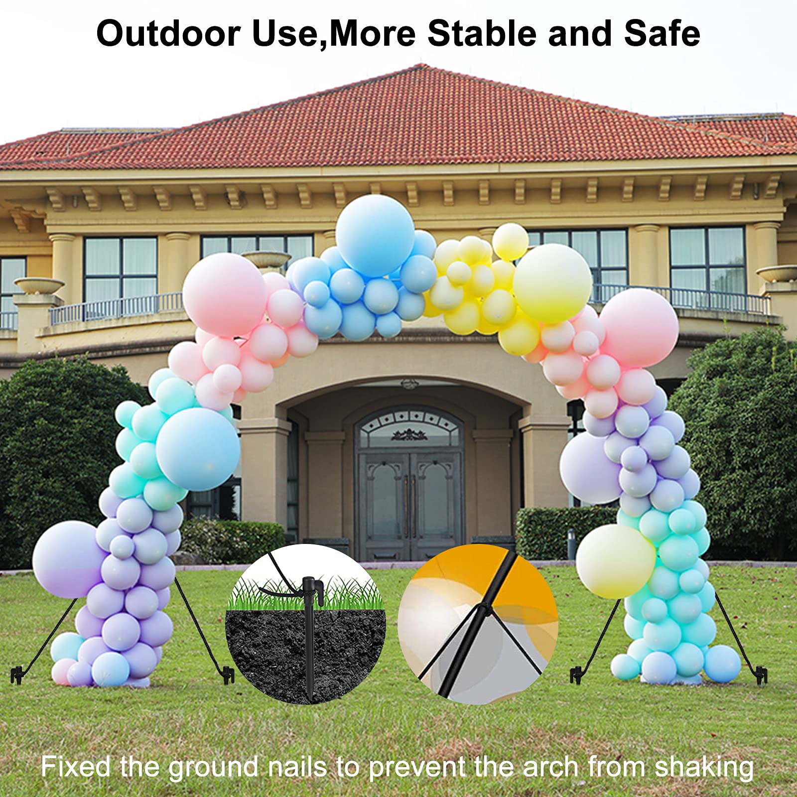 Balloon Arch Kit With Base,VETOGETHER 9FT Tall & 10Ft Wide Adjustable Balloon Arches Stand with